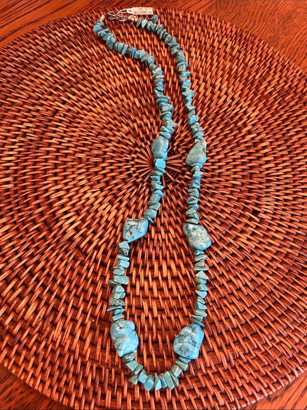 Long Turquoise Nugget Necklace NWT